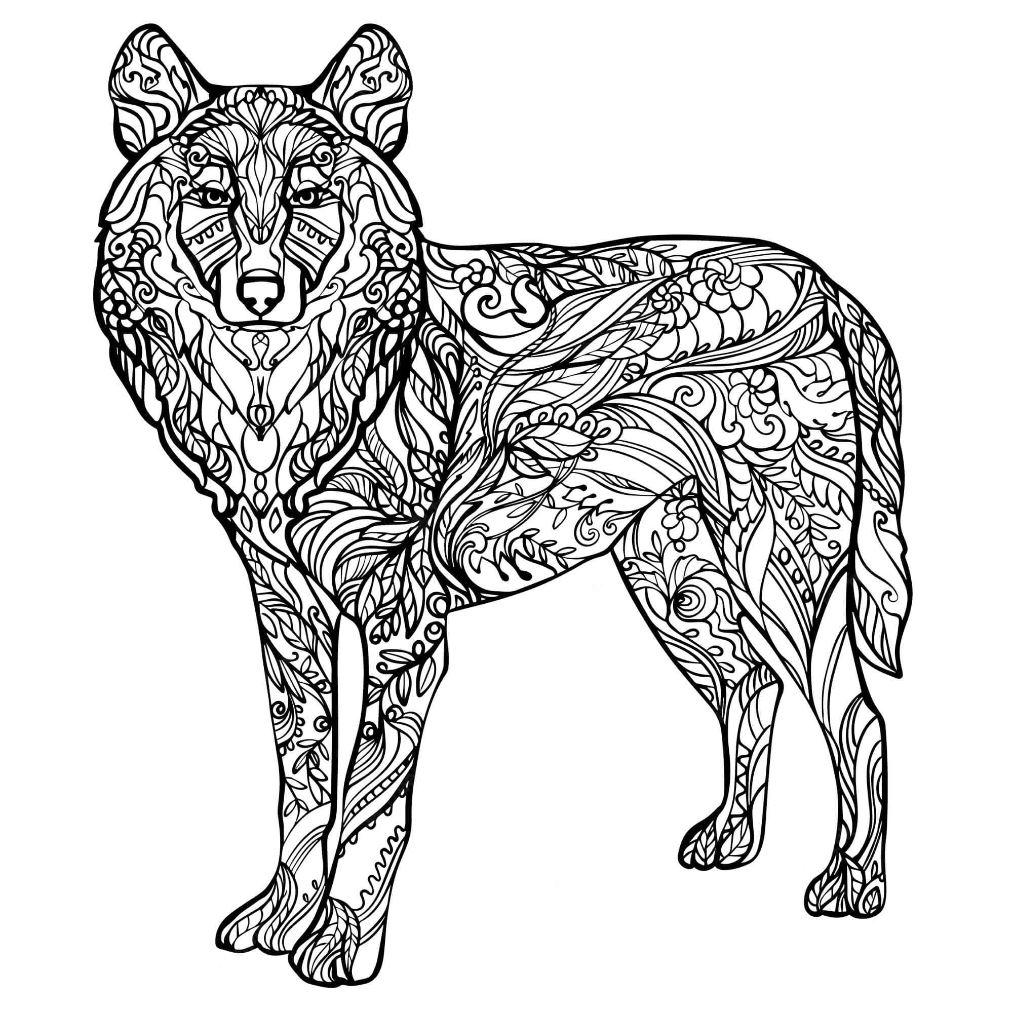 Mandalas Loup 25